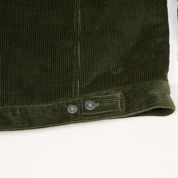 Line of Trade | Montana Fleece-Lined Corduroy Trucker Jacket - Forest Green - Picture 5 of 6